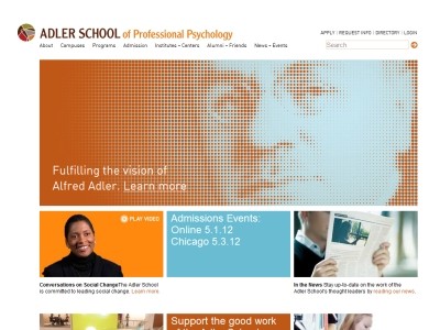 Web site www.adler.edu, Adler School of Professional Psychology
