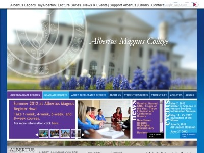 Web site http://www.albertus.edu, Albertus Magnus College