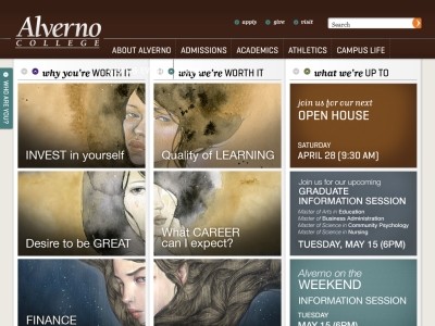 Web site alverno.edu, Alverno College