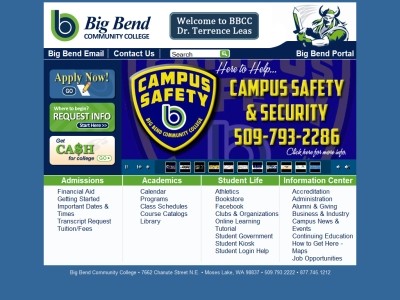 Web site bigbend.edu, Big Bend Community College