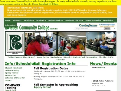 Web site http://www.bladencc.edu, Bladen Community College