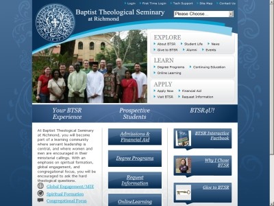 Web site www.btsr.edu, Baptist Theological Seminary At Richmond