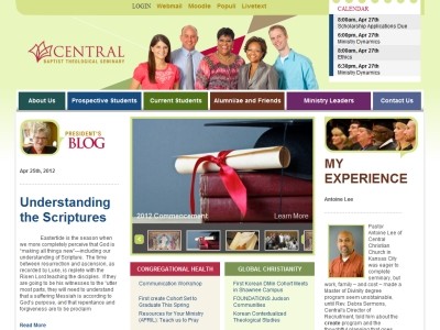 Web site cbts.edu, Central Baptist Theological Seminary