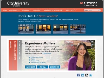 Web site cityu.edu, City University of Seattle