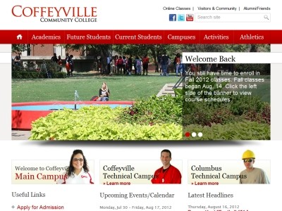 Web site http://www.coffeyville.edu, Coffeyville Community College