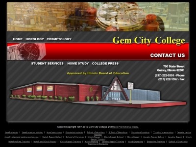 Web site http://www.gemcitycollege.com, Gem City College