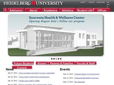 Web site heidelberg.edu, Heidelberg College