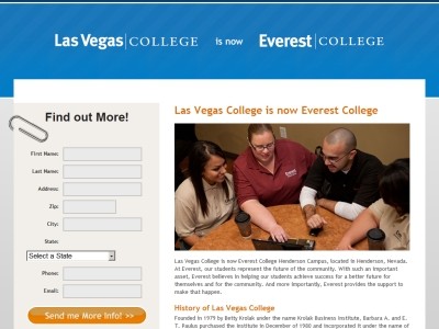Web site lasvegas-college.com, Las Vegas College
