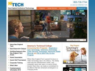 Web site http://www.neit.edu/, New England Institute of Technology (NEIT) – Post Road Campus