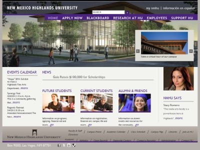 Web site http://www.nmhu.edu/, New Mexico Highlands University
