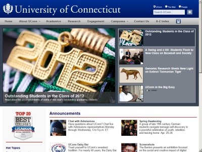 Web site http://www.uconn.edu/, University of Connecticut At Hartford
