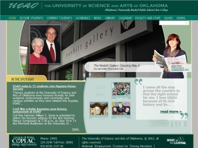 Web site http://www.usao.edu/, University of Science & Arts of Oklahoma